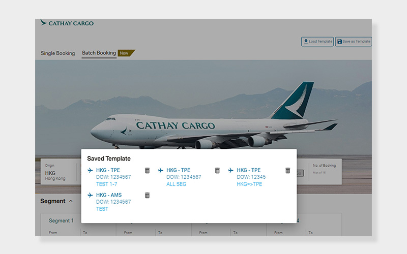 Users can create and reuse templates for batch bookings, which offers even more convenience