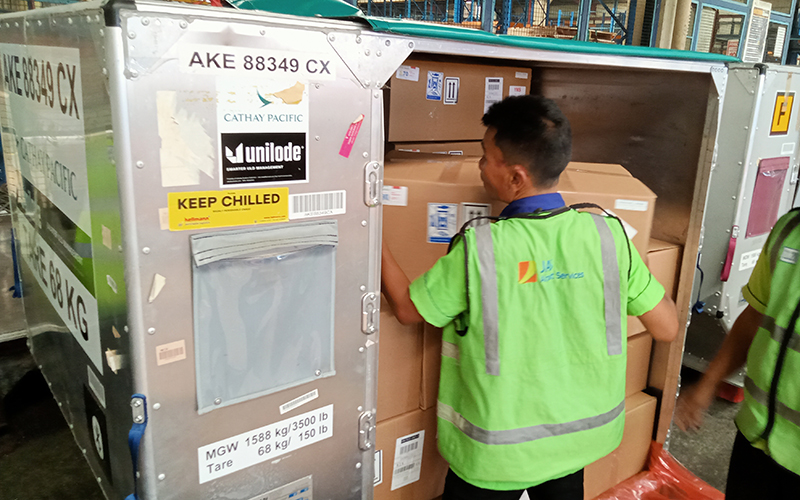 Building up the shipment in Jakarta