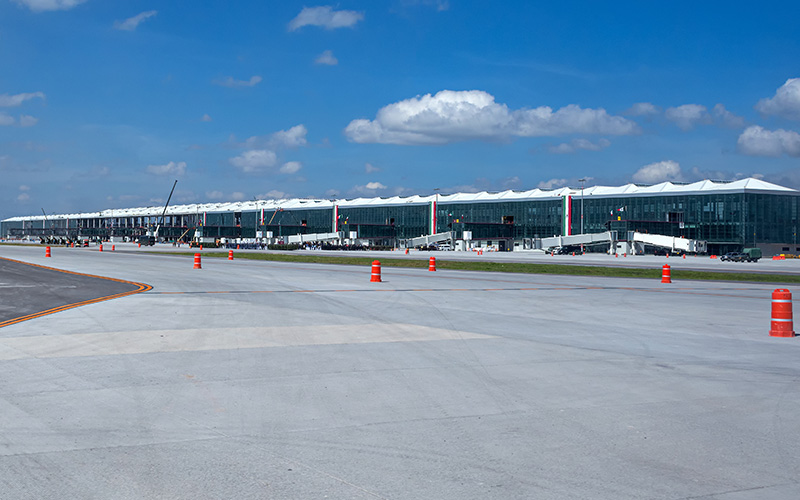 Felipe Angeles International Airport (NLU) is brand new with few passenger flights so far, giving cargo operations space to grow