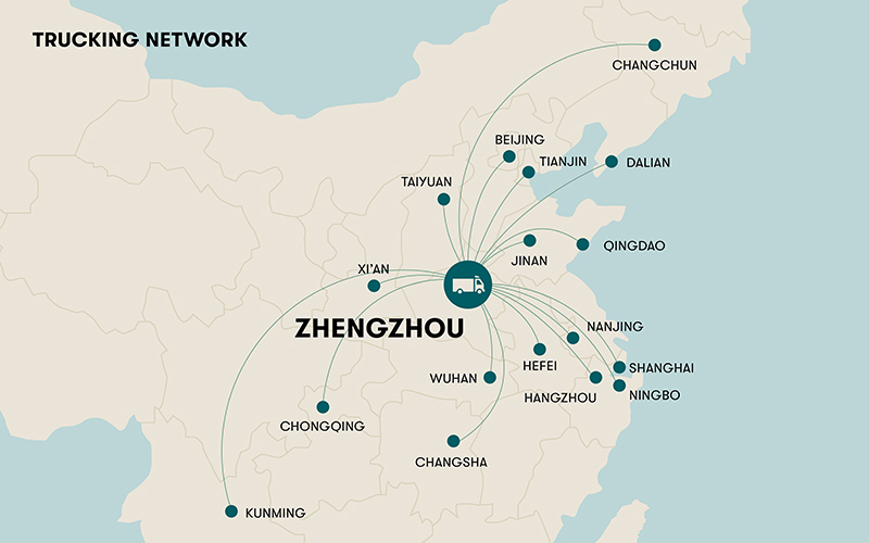 Zhengzhou’s trucking network