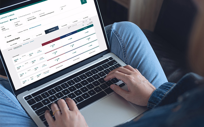 API connections are giving more control to customers when booking with Cathay Cargo