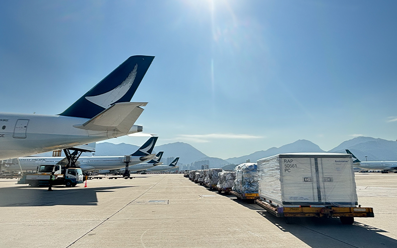 Cathay Cargo has enabled customers using Releye® containers to check shipment data