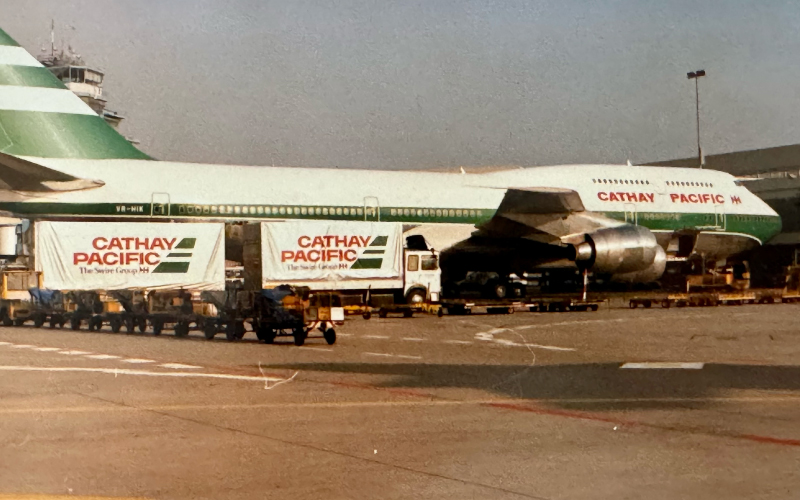 A view of the Frankfurt ramp in the early days of Cathay Pacific’s services there